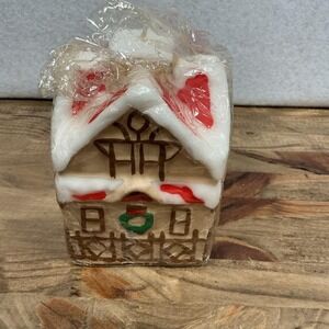 Vintage Enesco Christmas Candle Shaped Gingerbeard House
